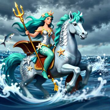 Amphitrite, Greek goddess of the sea
