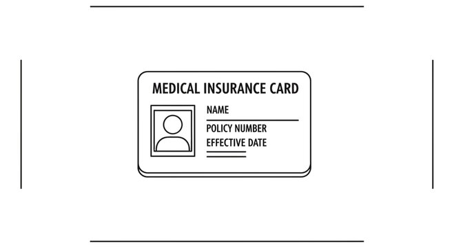 Medical Insurance Card Icon - Healthcare Coverage Identification Document