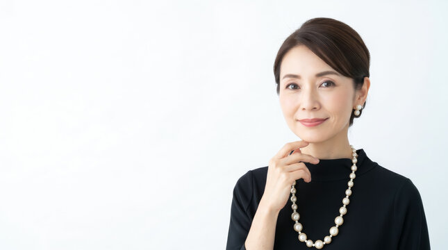 50代や60代のミセス世代の美しい大人の女性のポートレート