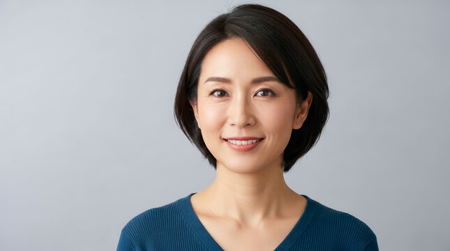 50代や60代のミセス世代の美しい大人の女性のポートレート