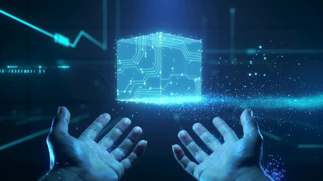 Advanced AI Chip Visualization Representing Future Computing and Innovation