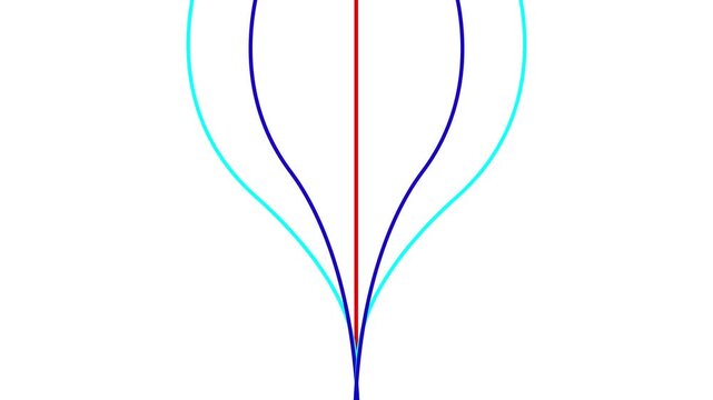 Colorful Data Funnel Animation with Flowing Nodes and Converging Connection Lines on White Background, with 4k video animation.