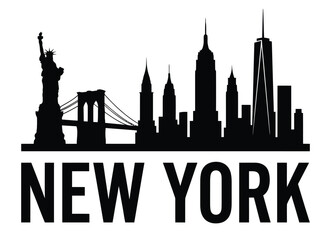 Obraz premium Vector Icon of New York City Skyline