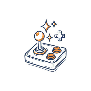 Retro arcade game joystick controller.