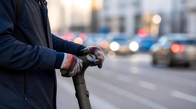 a modern electric scooter on an urban street
