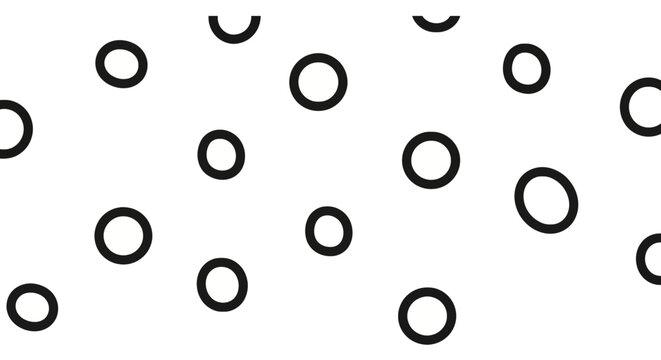 Minimalist pattern of hand drawn black circles