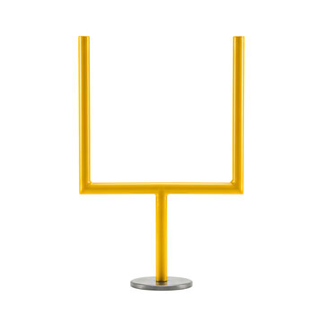 Yellow football goal post illustration vector isolated on white background