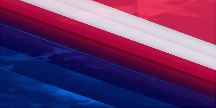 Modern corporate broadcast backdrop with dynamic red and blue diagonal lines