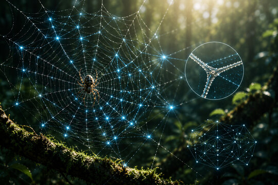 Spider Web Inspired AI Network Optimization in Forest Environment