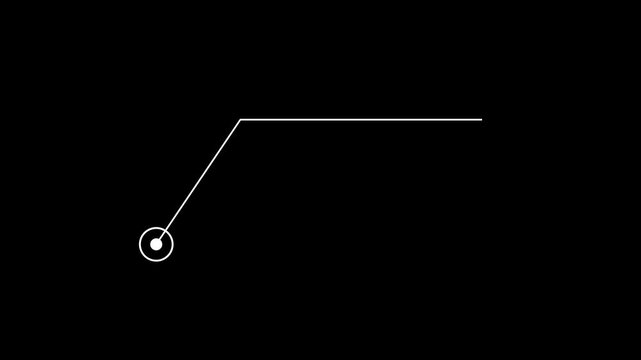 glowing callout line for text, data. HUD elements on isolated black background. Callout elements for text highlighting 4k video.