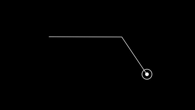 glowing callout line for text, data. HUD elements on isolated black background. Callout elements for text highlighting 4k video.