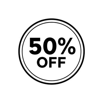 50 Percent Off Sale Symbol