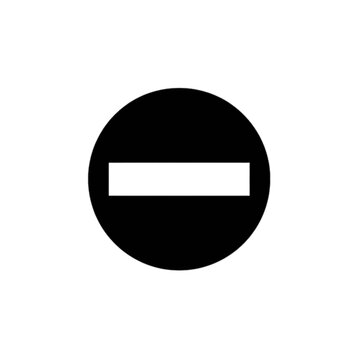 Do Not Enter Sign: A stark, minimalist graphic of a red circle with a horizontal white bar across the center, universally recognized as a Do Not Enter or No Entry traffic sign.