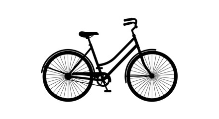 Obraz premium Black Bicycle with Spoke Wheels.