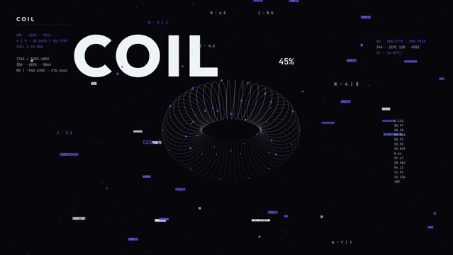 Abstract indigo toroidal coil background with modern geometric composition contemporary vector illustration art trendy fluid shapes design template for poster banner wallpaper social media