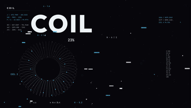 Abstract cyan coil toroidal background with modern geometric composition contemporary vector illustration art trendy fluid shapes design template for poster banner wallpaper social media