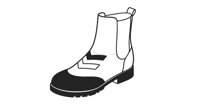 Illustration of a single work boot.