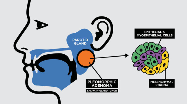 Salivary Gland Tumor Pleomorphic Adenoma Diagram