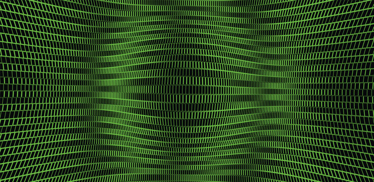 Abstract green digital data pattern with glowing vertical lines