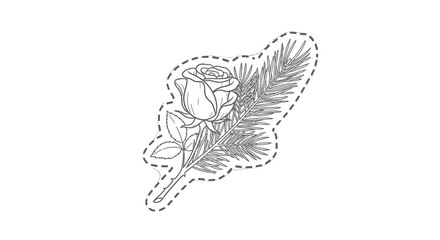 Fototapeta premium Detailed Hand Drawn Illustration of a Flower.