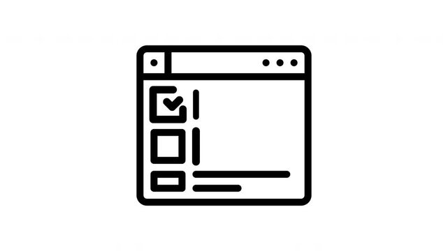 web page minimalist stroke animation
