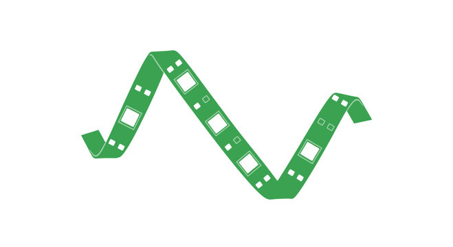 Green metal bracket with holes bent.