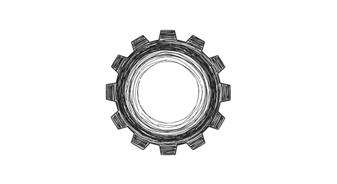 Detailed Closeup of Mechanical Gear Wheel.