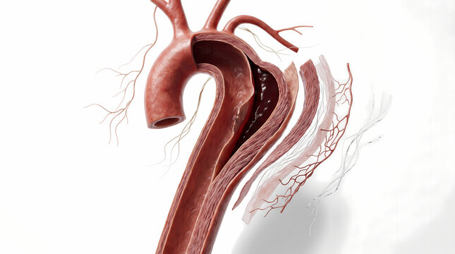 Aortic Dissection With Blood Flow