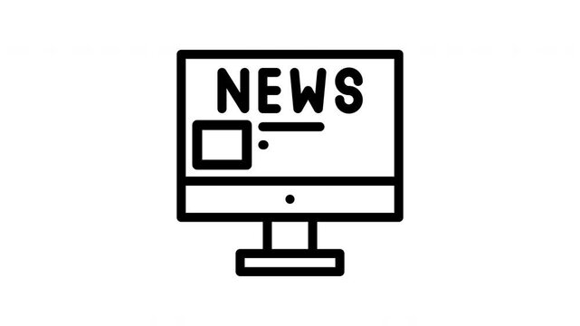 newspaper minimalist stroke animation