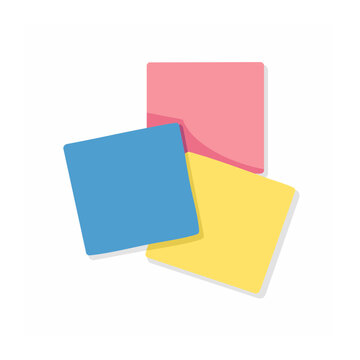 Colorful sticky notes icon set