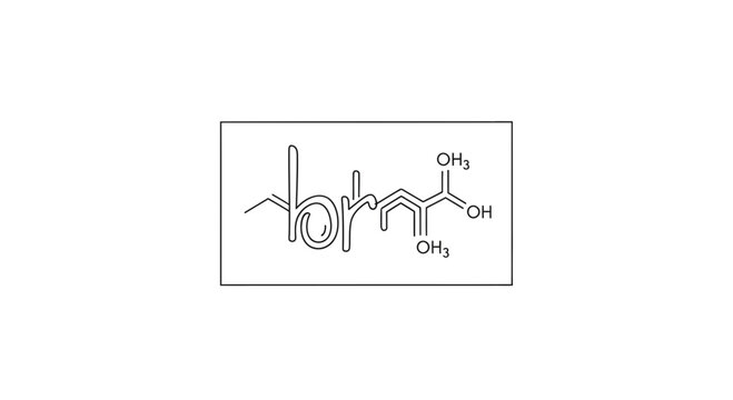 Organic Chemistry Structure: Brominated Carboxylic Acid Derivative with Hydroxyl Groups
