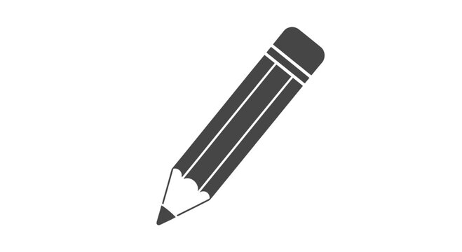 Black Pencil with Sharp Pointed Tip.