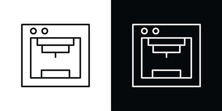 3D printer icon for web or mobile apps. EPS10