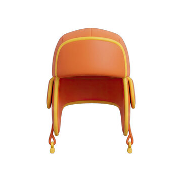 Orange and Yellow Trapper Hat