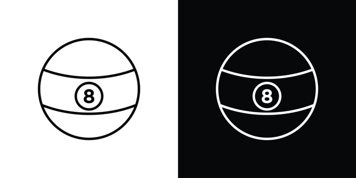 Billiard ball icon for web or mobile apps. EPS10