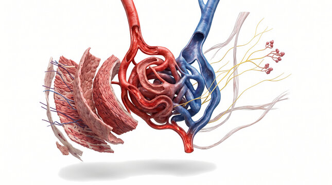 Detailed Medical Illustration Of A Human Nephron