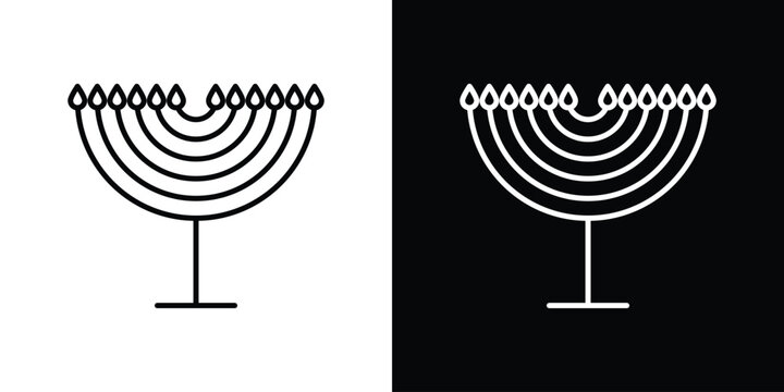 Menorah icon for web or mobile apps. EPS10