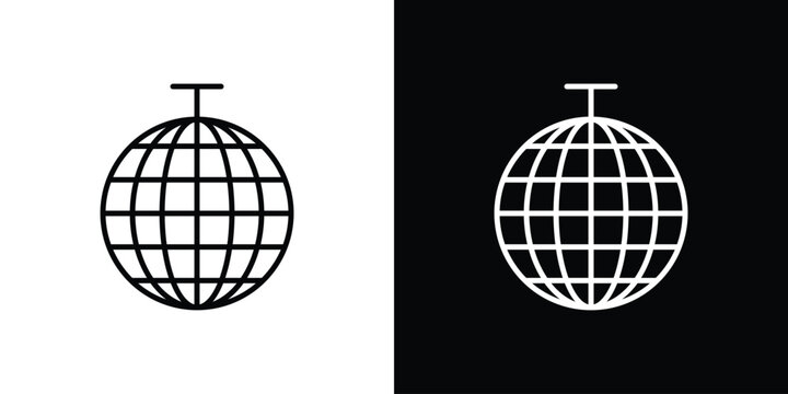 Mirror ball icon for web or mobile apps. EPS10