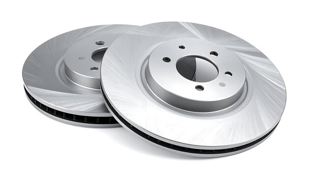 Pair of high performance slotted brake rotors for automotive vehicle braking system maintenance and repair.