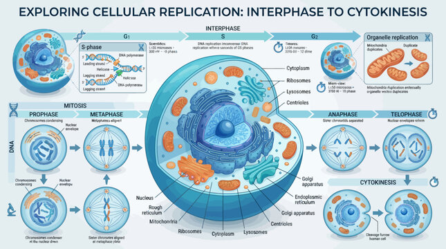 Exploring cellular replication from interphase to cytokinesis in biology education