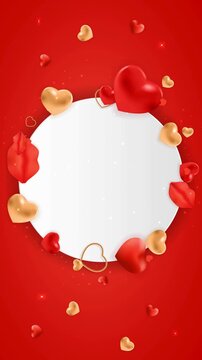 Valentines Day Heart Background.