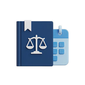 Law Book and Calendar Icon