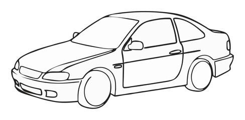 Obraz premium Minimalist 3/4 perspective time machine car vector i.... Generative AI