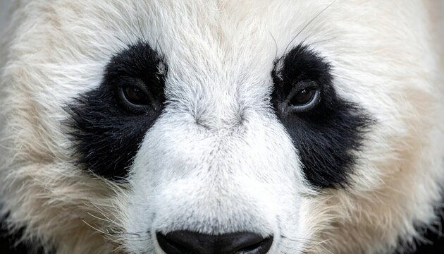 Close-up portrait of a panda bear.