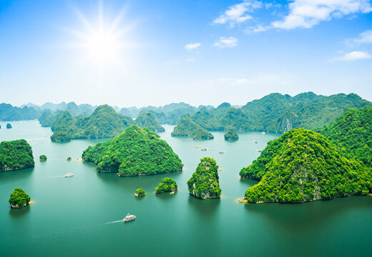 Hạ Long Bay in northeastern vietnam, unesco world heritage site in Vietnam.