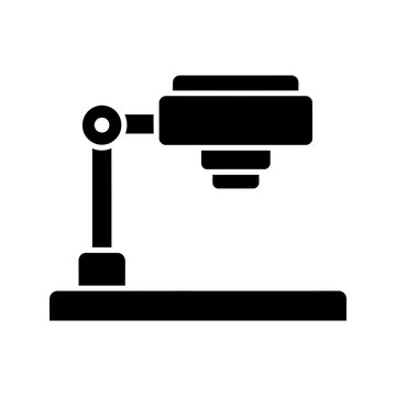 Photographic enlarger device black icon for darkroom usage.