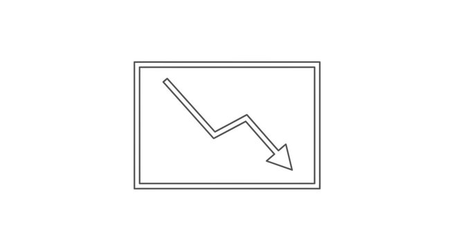 Financial Crisis Downturn Graph Arrow Downward Trend Business Decline Stock Market Crash