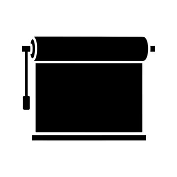 Window roller blind icon isolated on transparent background.