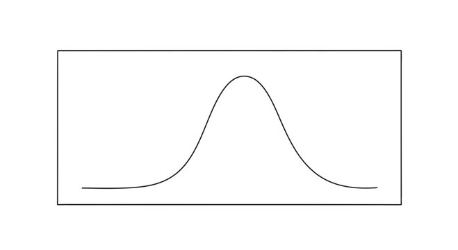 Bell Curve Graph Representing Normal Distribution and Probability