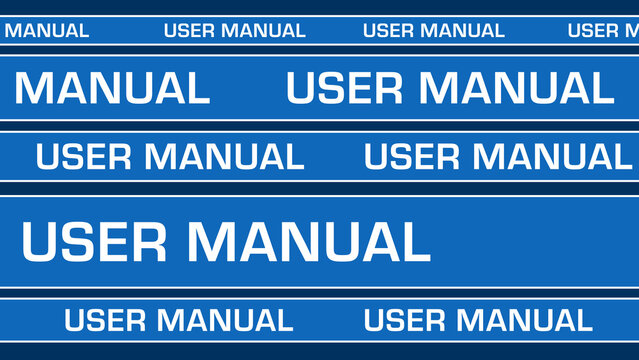 User Manual Blue Lines Repeating Text Horizontal 